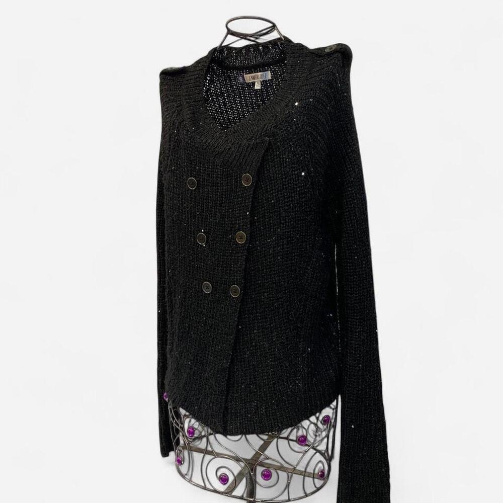 Jennifer Lopez Black Sequin cardigan size XL